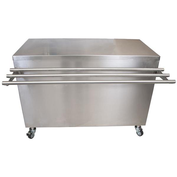 Bk Resources Stainless Steel Serving Counter, Hinged Doors & Lock, Drop Shelf 30X60 SECT-3060HL